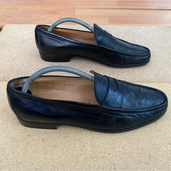 Gravati Per Arthur Beren Hand Made In Italy Men\'s Black Leather Loafer Size 11 main image 9